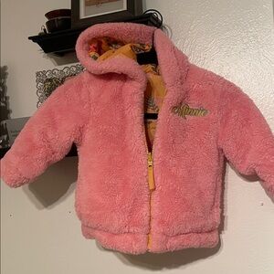 Reversible Minnie Mouse Fuzzy Kids Jacket, 2T